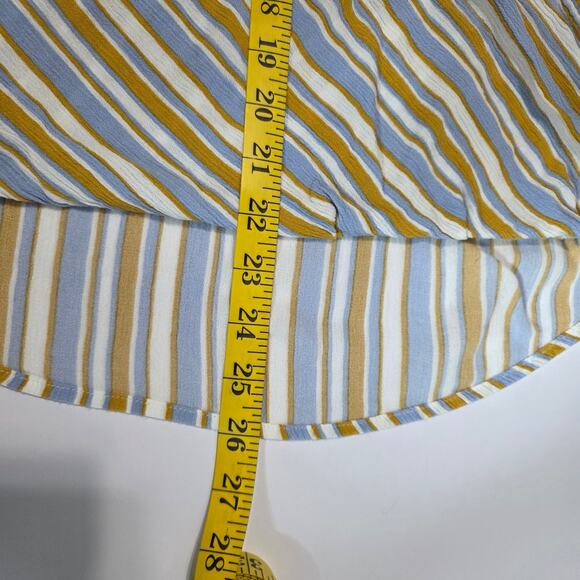 Market & Spruce Wrap Tank Women XS Blue Mustard Stripe Rayon Cami Top casual - Picture 8 of 9